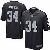 Nike Men & Women & Youth Raiders #34 Bo Jackson Black Team Color Game Jersey,baseball caps,new era cap wholesale,wholesale hats